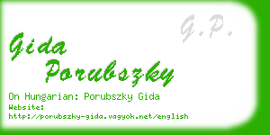 gida porubszky business card